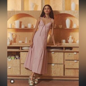 Hill House Lillie Pink Floral Maxi Dress XS